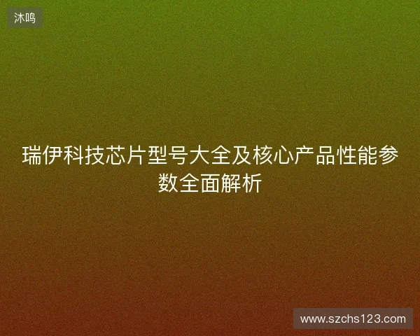 瑞伊科技芯片型号大全及核心产品性能参数全面解析 瑞伊科技芯片型号大全及核心产品性能参数全面解析